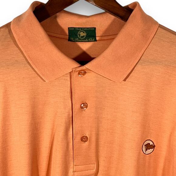 Peninsula Yacht Club Orange Cotton Polo Shirt Short Sleeve XLT - Picture 4 of 9